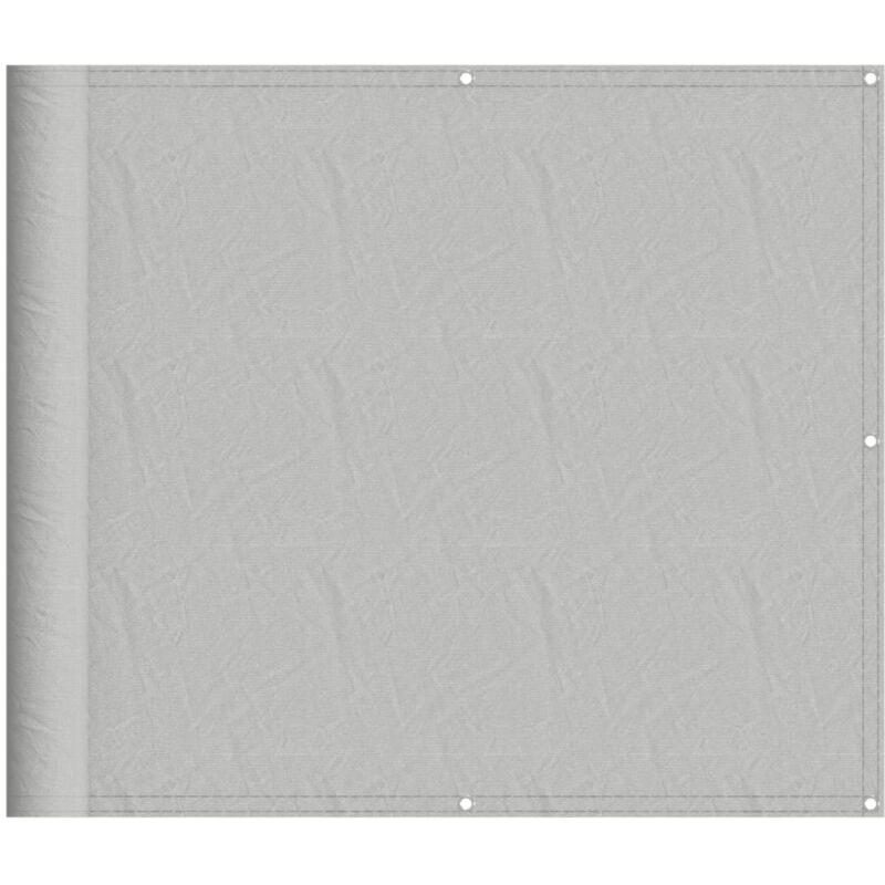 Balkon-sichtschutz Hellgrau 90x400 Cm 100 % Polyester-oxford Vidaxl