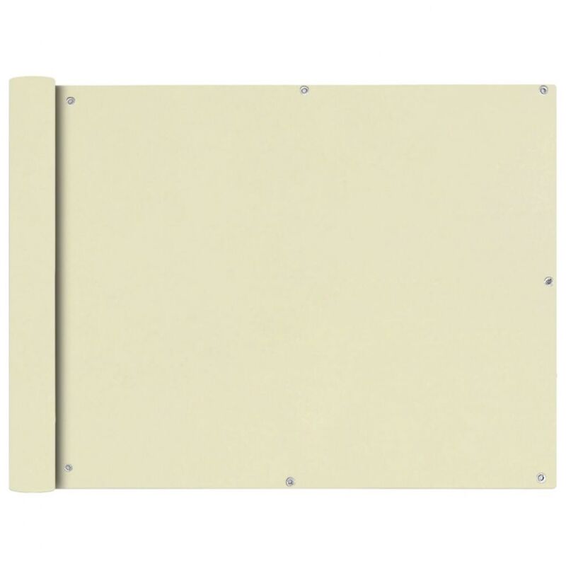 Balkonsichtschutz Oxfordgewebe 90x600 Cm Creme Vidaxl