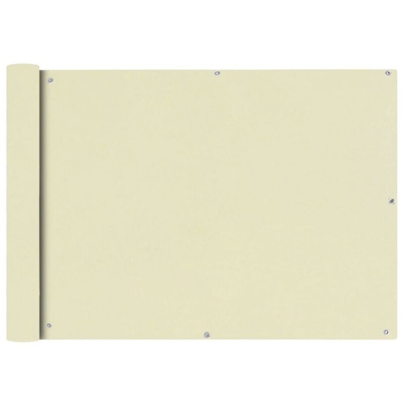 Balkonsichtschutz Oxfordgewebe 75x600 Cm Creme Vidaxl