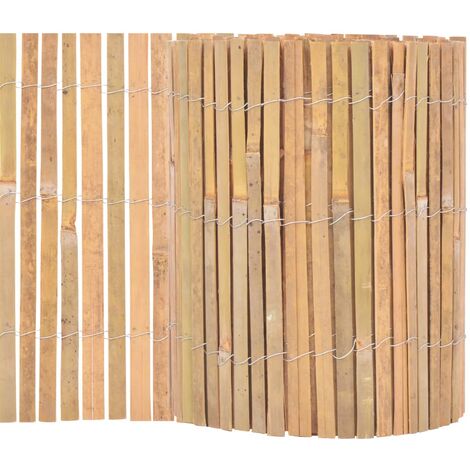 main image of "vidaXL Bamboo Fence Outdoor Lawn Screen Border Edging Barrier Fence Panel Garden Decor Border Fence Path Flowerbed 1000x30/1000x50 cm"