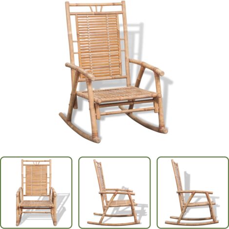 vidaXL Bambù all'aperto - Sedia a dondolo in bamboo