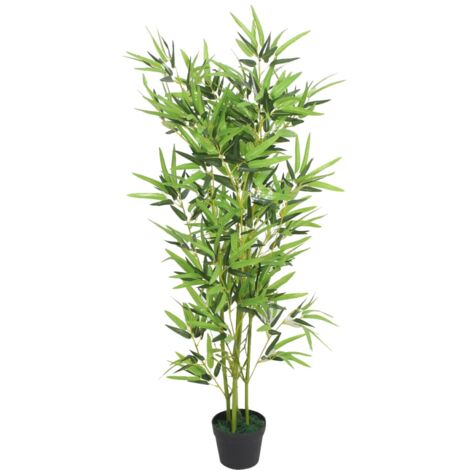 vidaXL Albero di bambù artificiale 1288 foglie 180 cm verde