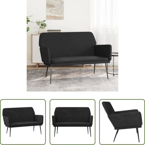 vidaXL Banc confortable -  Banc Noir 108x79x79 cm Velours