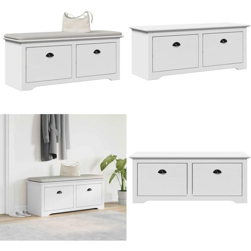 Vidaxl - Banc de couloir bodo blanc 114x40x45 cm