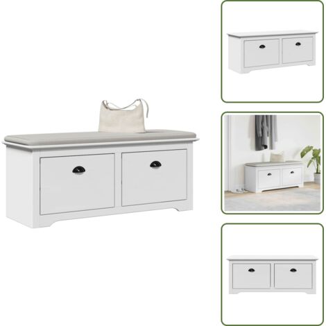 VidaXL Banc de couloir BODO blanc 114x40x45 cm