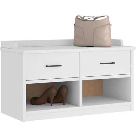 vidaXL Banc de couloir SANDNES blanc 87x40x50 cm bois de pin massif