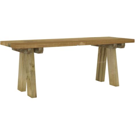 Vidaxl – Banc de jardin 110 cm en bois de pin massif imprégné – Résistant à la corrosion – Pour usage extérieur – Dimensions 110 x 38 x 45 cm