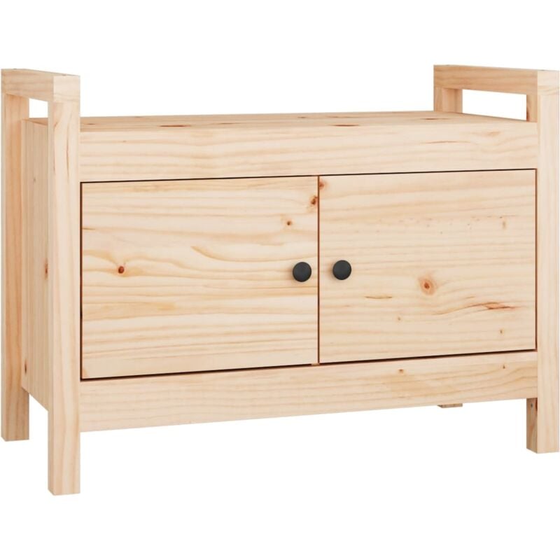 Banc d'entrée 80x40x60 cm Bois de pin massif Vidaxl