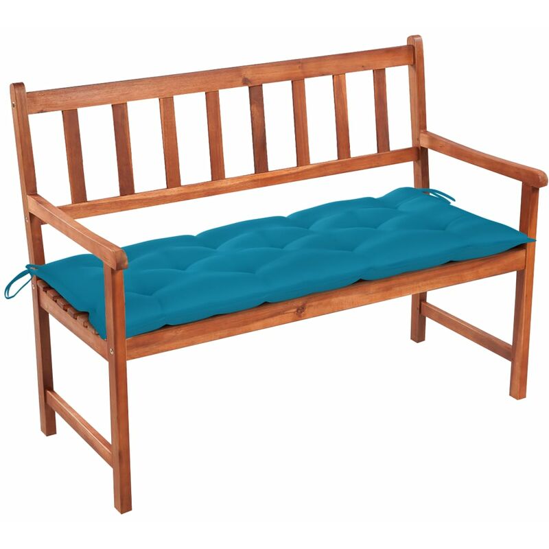 

vidaXL Banco de jardín con cojín madera maciza de acacia 120 cm - Marrón
