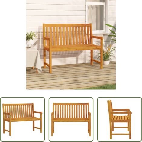 vidaXL Banco de madera -  Banco de jardín 110 cm madera maciza acacia
