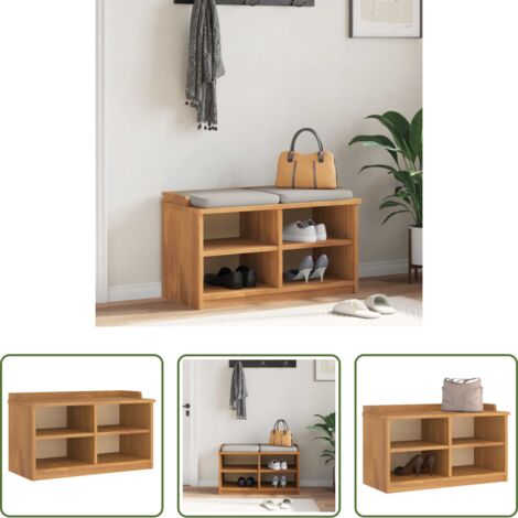 vidaXL Banco de madera -  Banco de recibidor SANDNES madera maciza de pino 87x40x50 cm