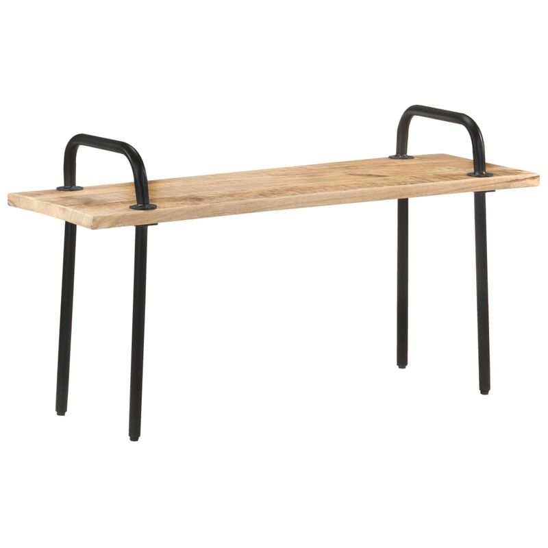 

vidaXL Banco de madera 110 cm mango rugosa - Marrón