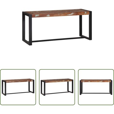 vidaXL Banco de madera maciza -  Banco Madera de mango maciza