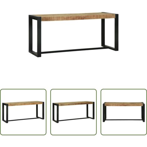 vidaXL Banco de madera maciza -  Banco Madera de mango maciza