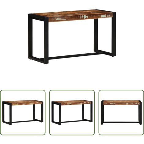 vidaXL Banco de madera maciza -  Banco Multicolor 80x35x45 cm Madera Maciza Reciclada
