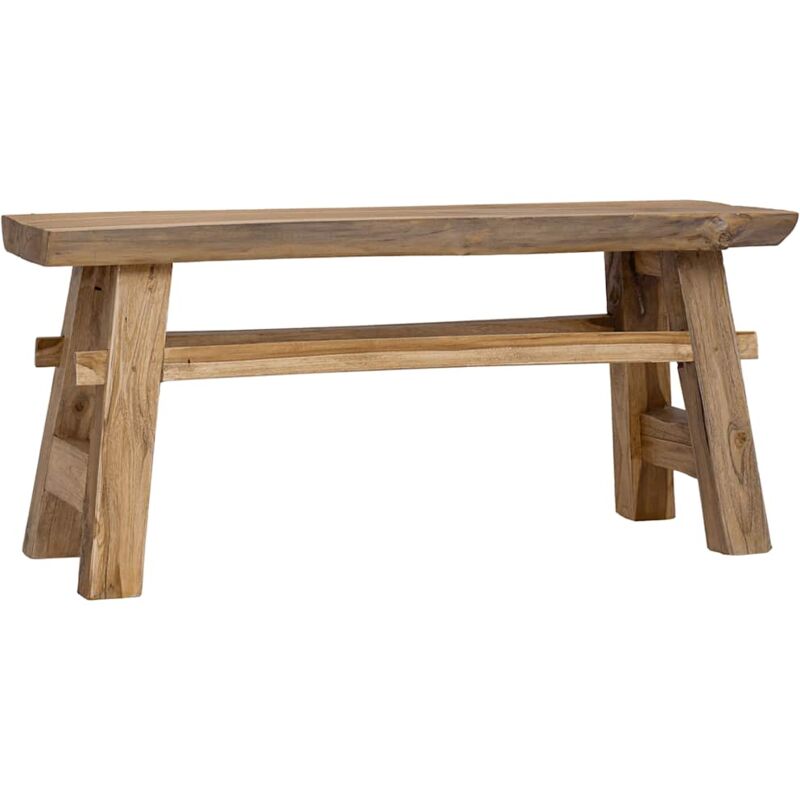 

vidaXL Banco de madera maciza reciclada 100x28x43 cm - Marrón