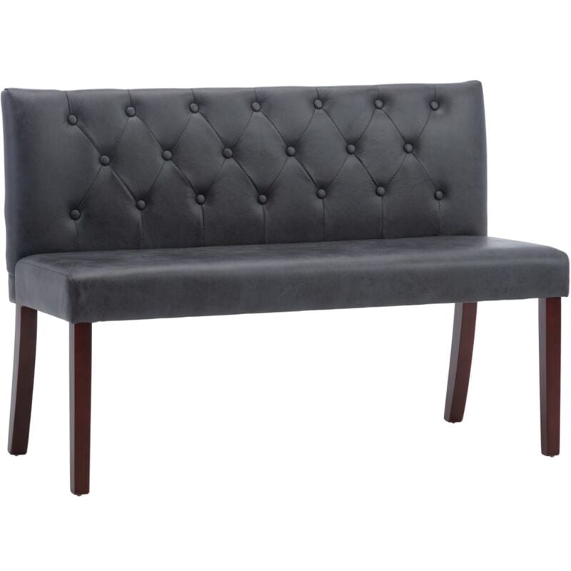 

Banco de Piel de Ante Artificial Gris 120 cm - Gris - Vidaxl