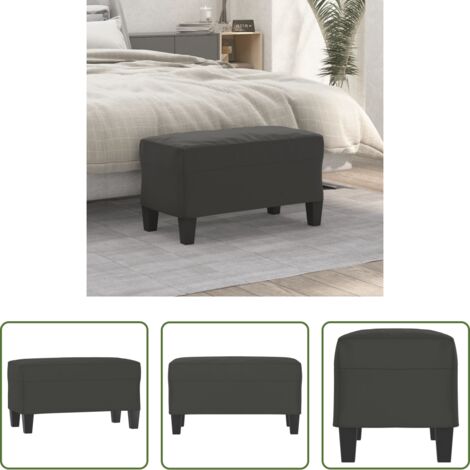 vidaXL Banco de recibidor -  Banco de tela de microfibra gris oscuro 70x35x41 cm