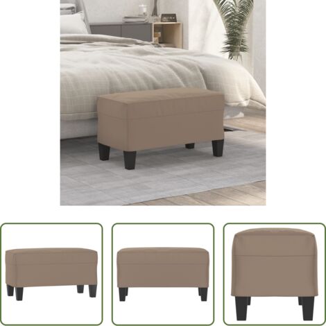 vidaXL Banco de recibidor -  Banco de tela de microfibra gris taupe 70x35x41 cm
