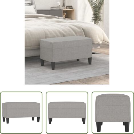 vidaXL Banco de recibidor -  Banco de tela gris claro 70x35x41 cm