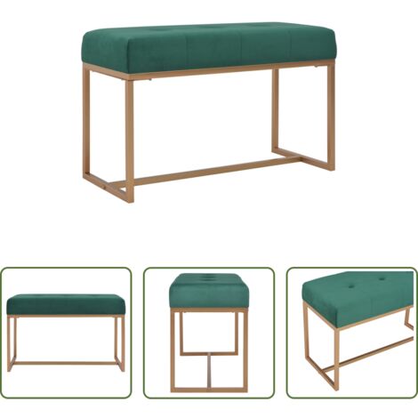 vidaXL Banco de salón -  Banco 80 cm terciopelo verde