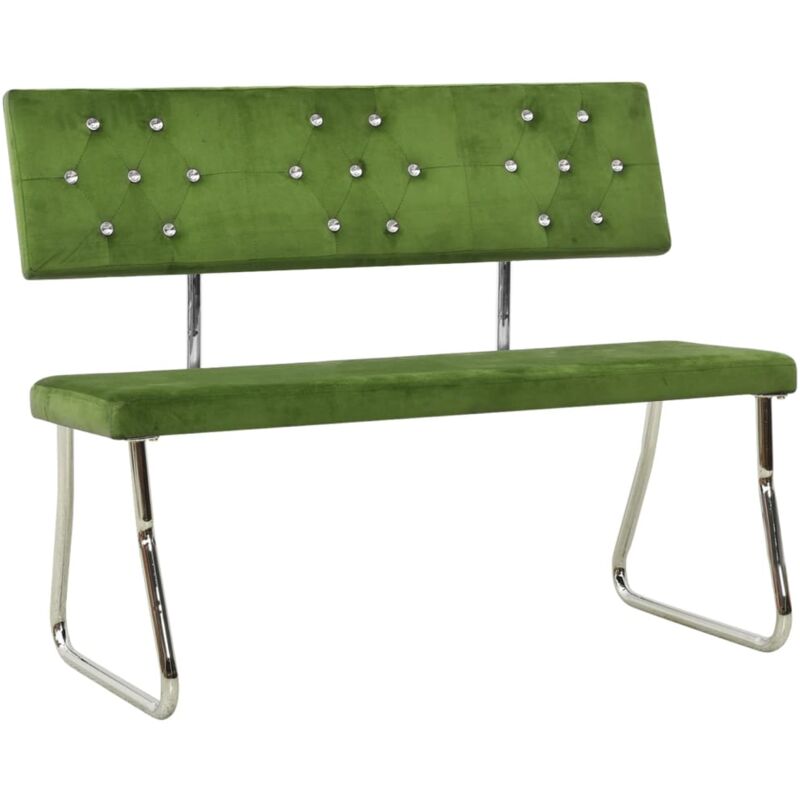 

vidaXL Banco de terciopelo 110 cm verde claro - Verde