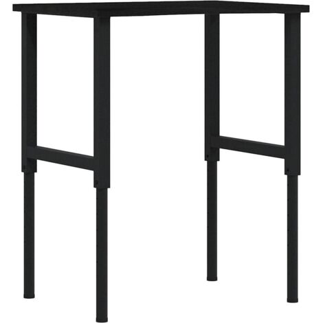 vidaXL Banco Lavoro Marrone Scuro 80x60x(71,5-98) cm Legno di Rovere