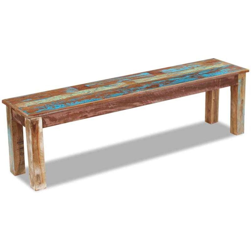 

vidaXL Banco de Madera Maciza Reciclada 160x35x46 cm - Multicolor