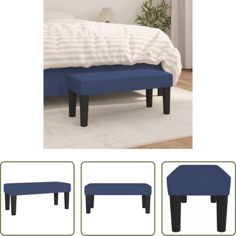 vidaXL Banco multifuncional -  Banco de tela azul 70x30x30 cm