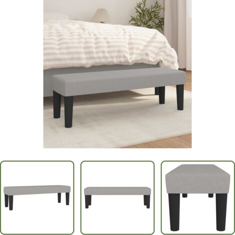 vidaXL Banco multifuncional -  Banco de tela gris claro 100x30x30 cm
