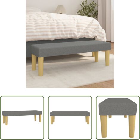 vidaXL Banco multifuncional -  Banco de tela gris oscuro 100x30x30 cm