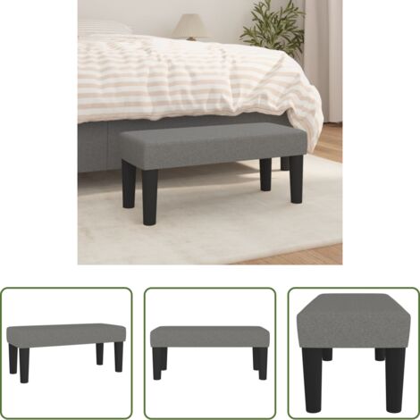 vidaXL Banco multifuncional -  Banco de tela gris oscuro 70x30x30 cm