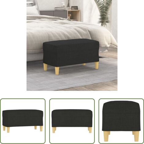 vidaXL Banco multifuncional -  Banco de tela negro 70x35x41 cm