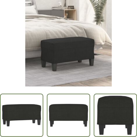 vidaXL Banco multifuncional -  Banco de tela negro 70x35x41 cm