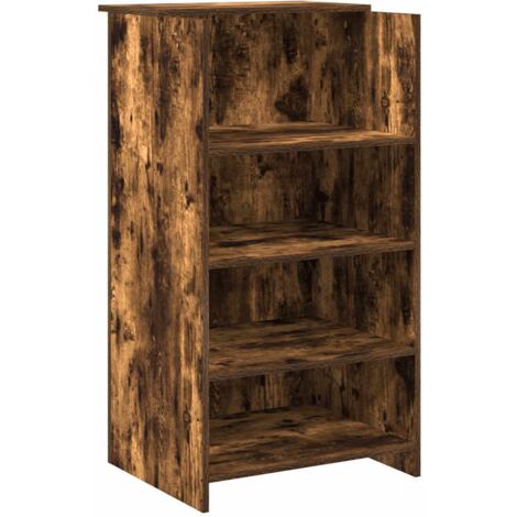 vidaXL Banco Reception Rovere Fumo 55x50x103,5 cm in Legno Multistrato