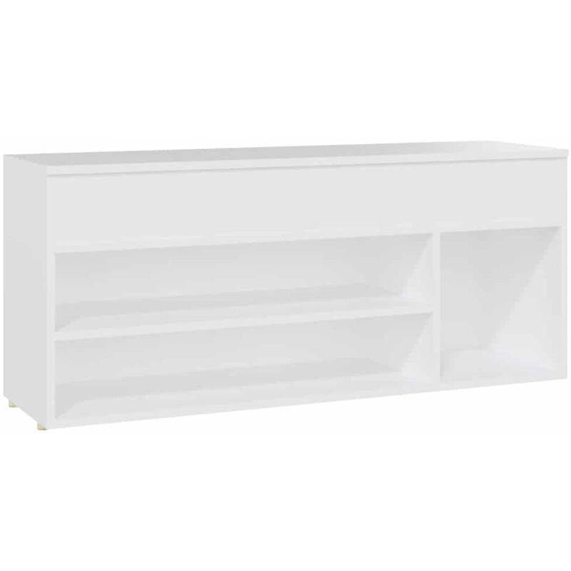 

Banco zapatero blanco 105x30x45 cm aglomerado - Blanco - Vidaxl