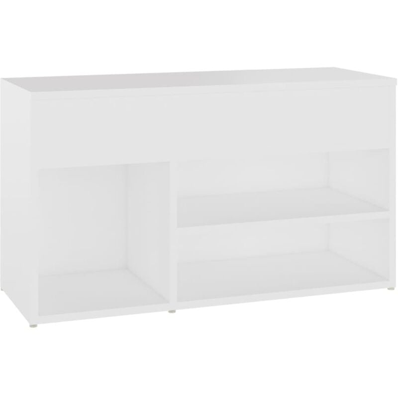

vidaXL Banco zapatero de aglomerado blanco 80x30x45 cm - Blanco
