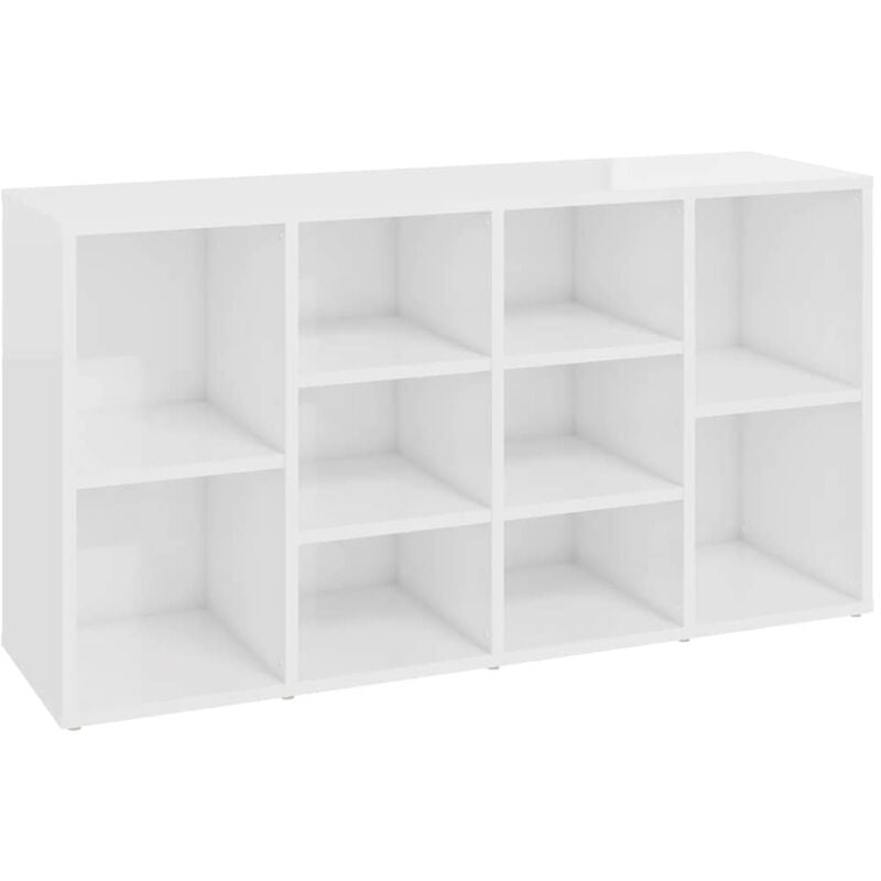 

Banco zapatero de aglomerado blanco brillante 103x30x54,5 cm - Blanco - Vidaxl