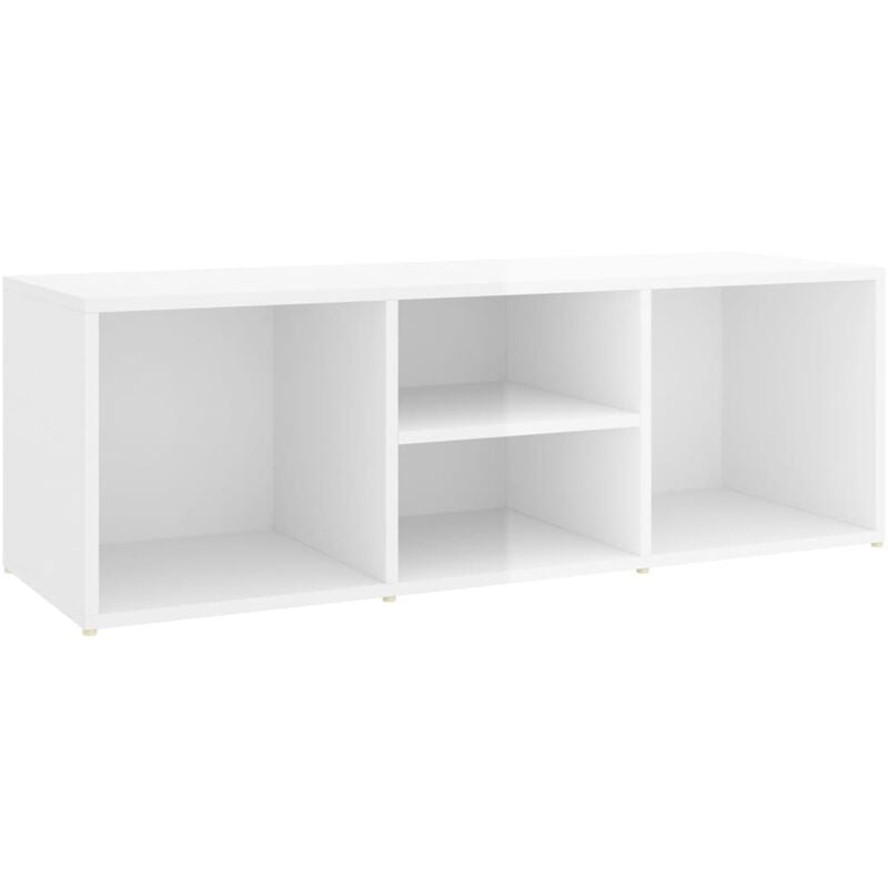 

Banco zapatero de aglomerado blanco brillante 105x35x35 cm - Blanco - Vidaxl