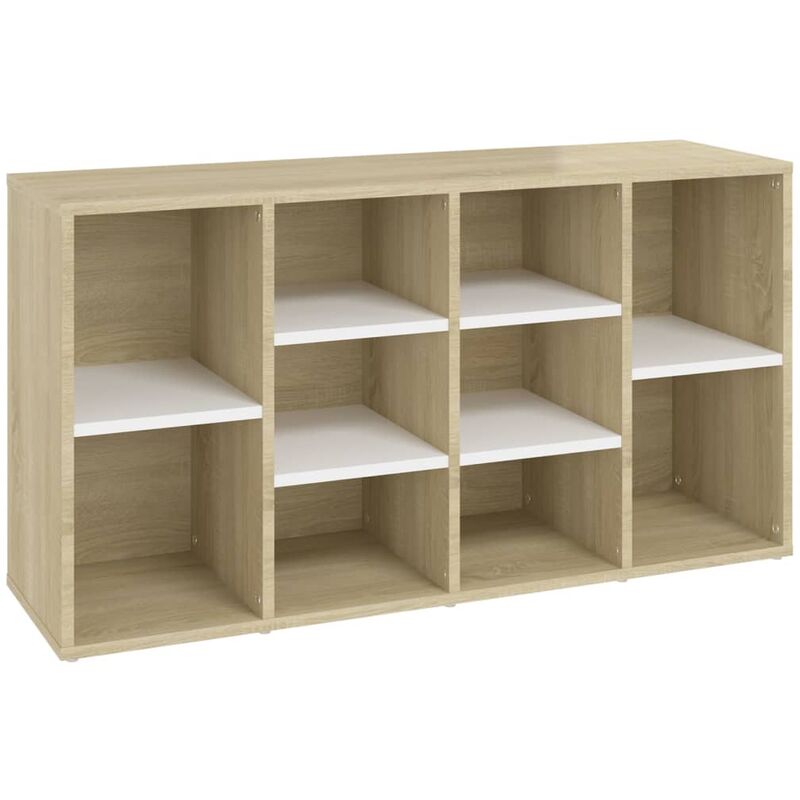 

Vidaxl - Banco zapatero de aglomerado blanco roble Sonoma 103x30x54,5 cm - Beige