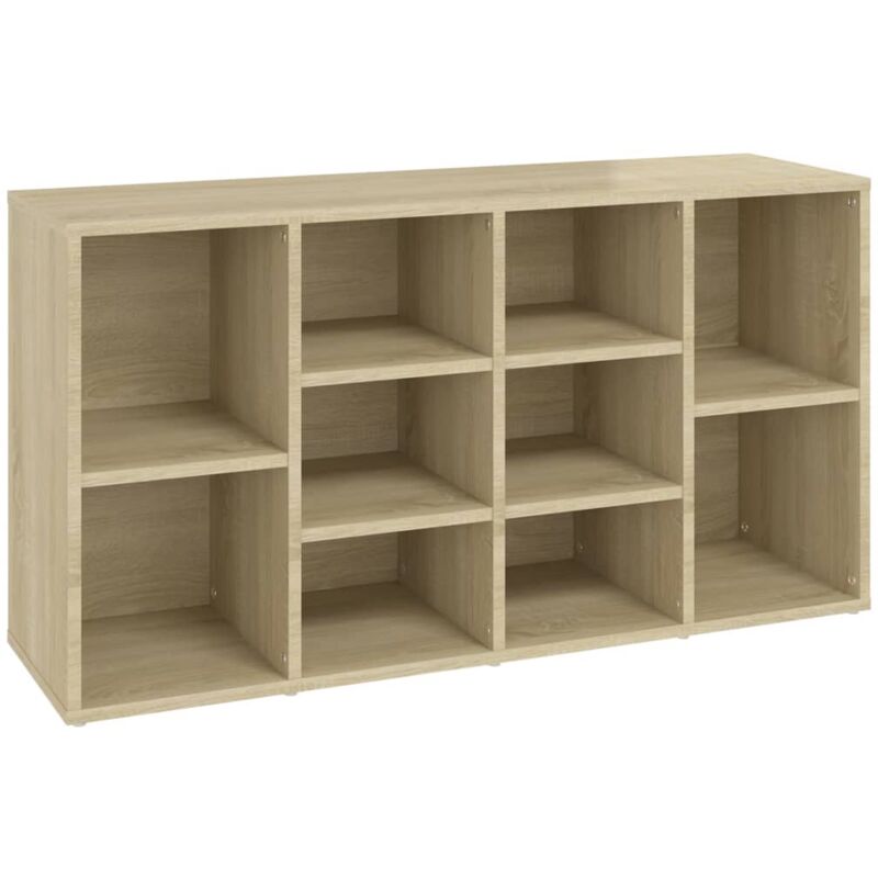 

Banco zapatero de aglomerado color roble Sonoma 103x30x54,5 cm - Marrón - Vidaxl