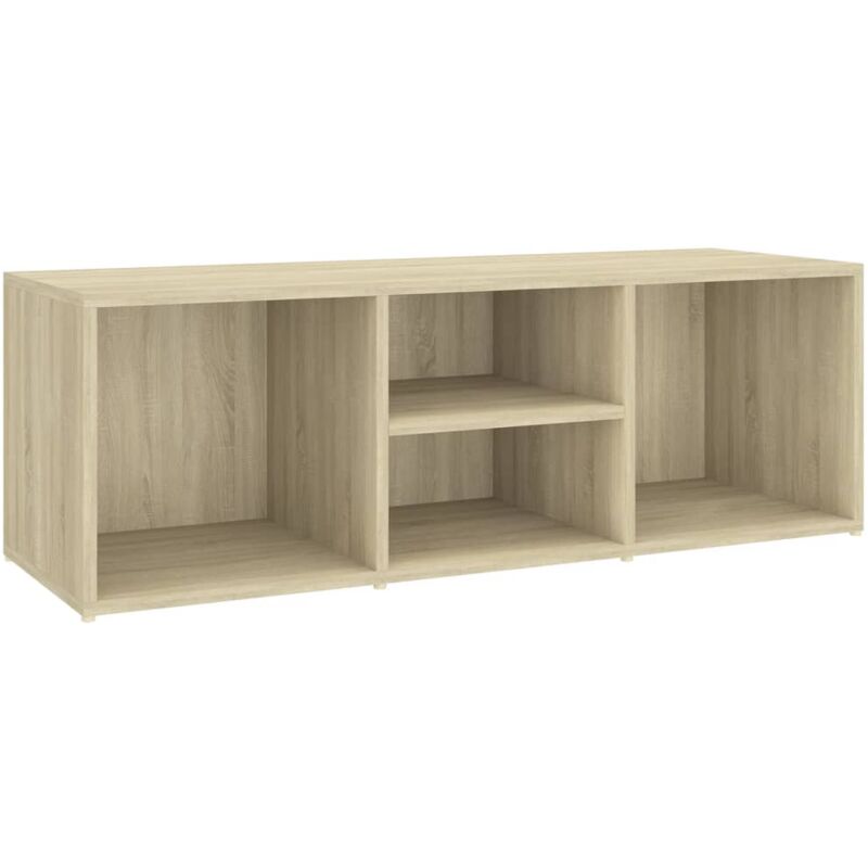 

vidaXL Banco zapatero de aglomerado color roble Sonoma 105x35x35 cm - Marrón
