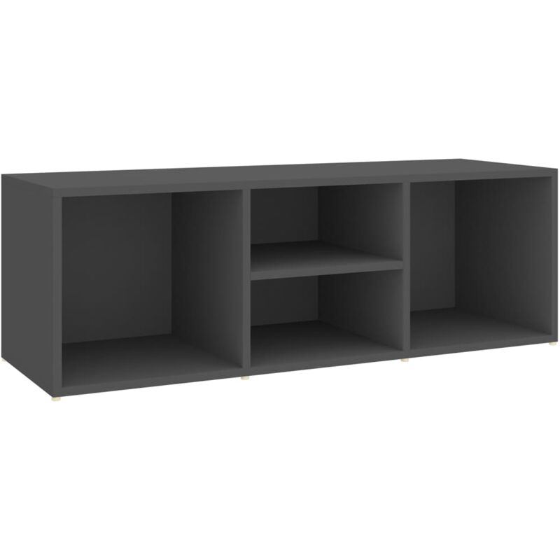 

vidaXL Banco zapatero de aglomerado gris 105x35x35 cm - Gris