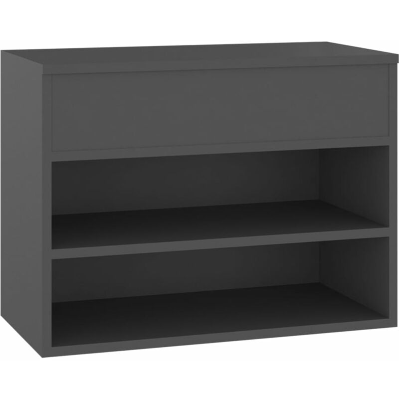 

Vidaxl - Banco zapatero de aglomerado gris 60x30x45 cm - Gris