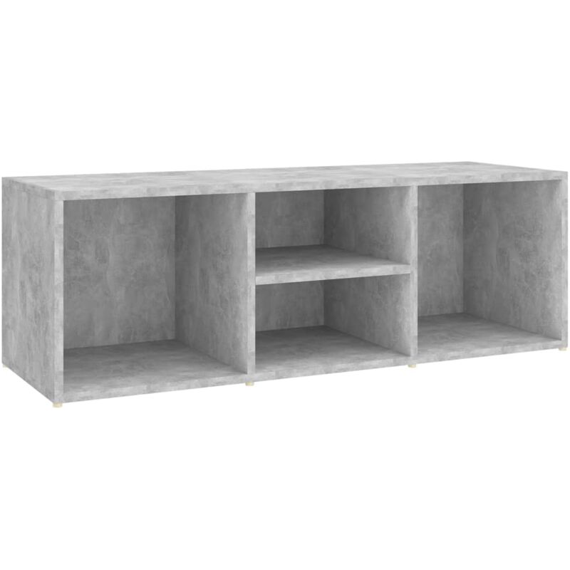 

vidaXL Banco zapatero de aglomerado gris hormigón 105x35x35 cm - Gris