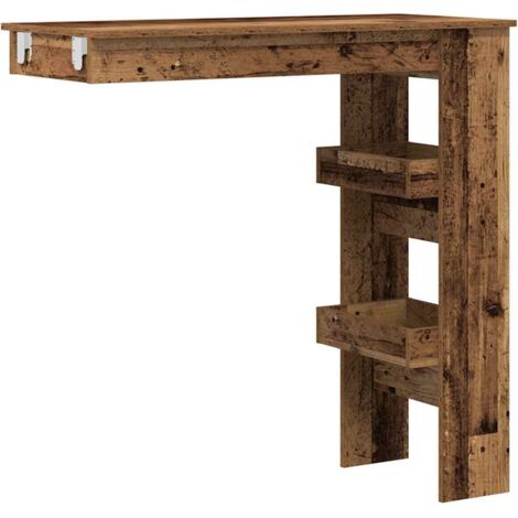 vidaXL Bancone da Muro Legno Antico 102x45x103,5cm Legno Multistrato