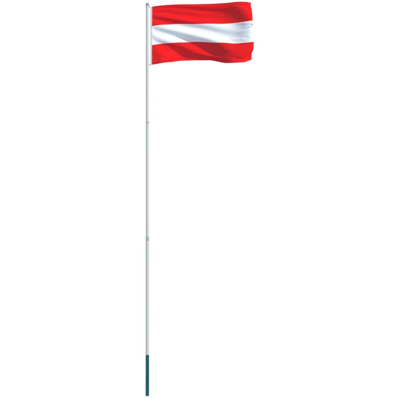 

vidaXL Bandera de Austria y mástil de aluminio 4 m