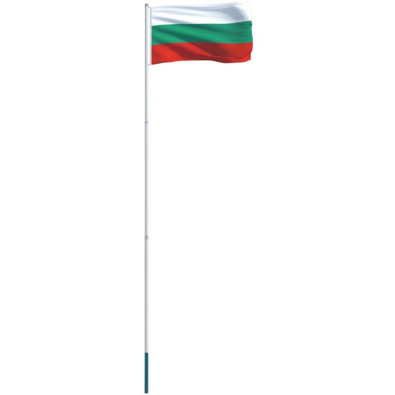 

vidaXL Bandera de Bulgaria y mástil de aluminio 4 m