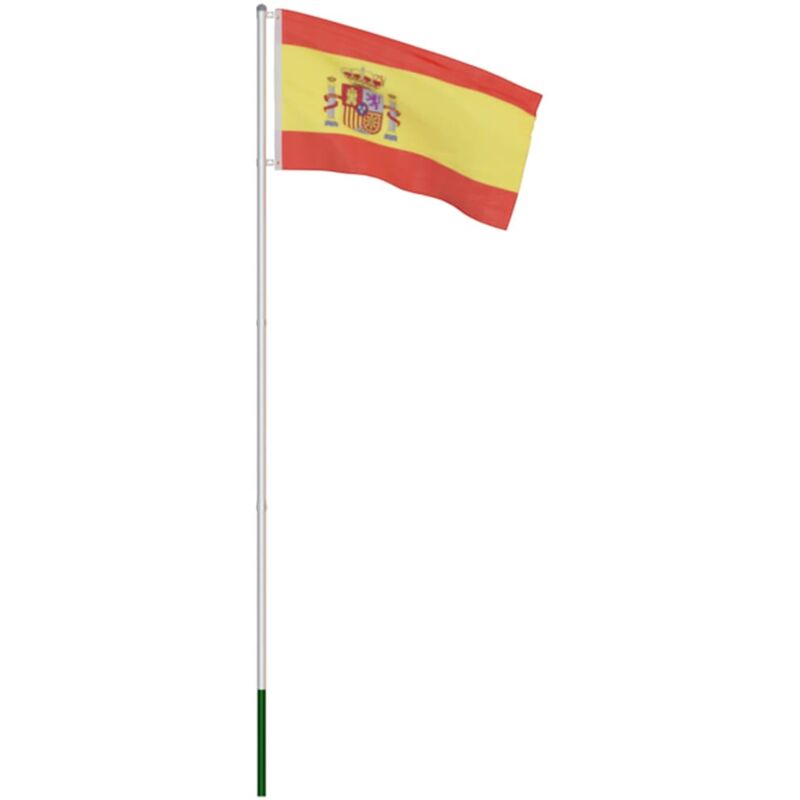 

vidaXL Bandera de España y mástil de aluminio 4 m