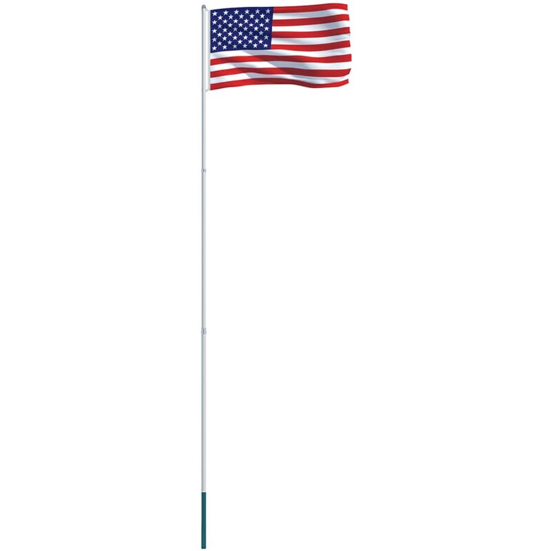 

vidaXL Bandera de Estados Unidos y mástil de aluminio 4 m